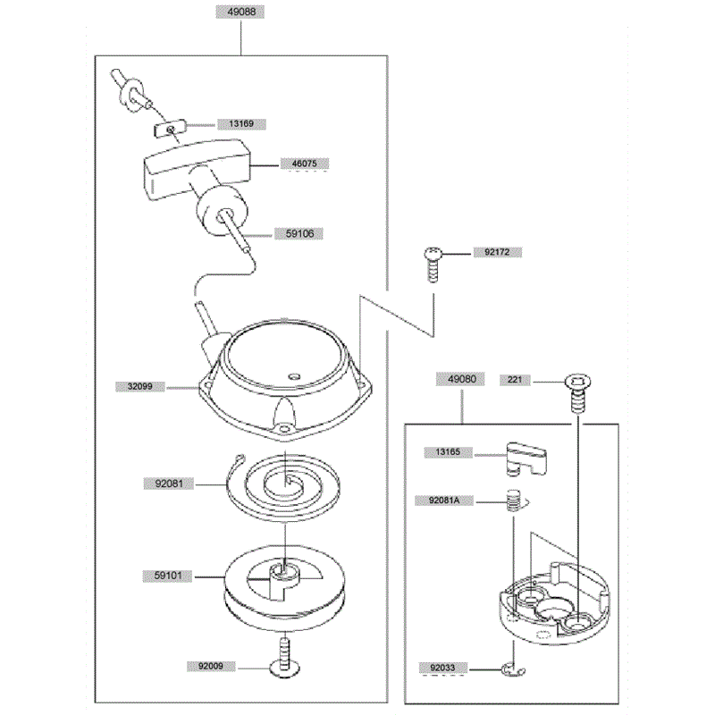 Kawasaki KHT600S (HB600C-AS50) Parts Diagram, Starter