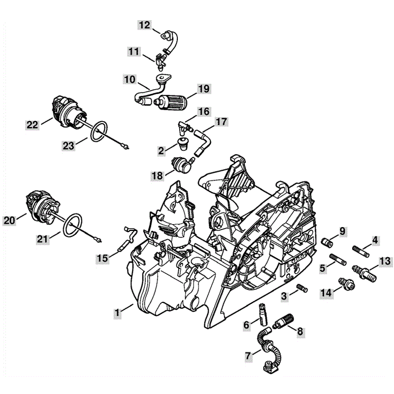 Stihl MS 181 Chainsaw (MS181C) Parts Diagram, Engine Housing
