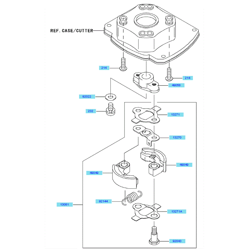 Kawasaki KHT600D (HB600D-AS50) Parts Diagram, Clutch
