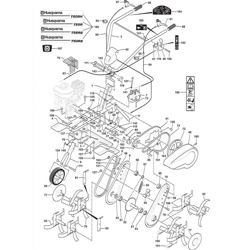 Husqvarna  T50RS (2008) Parts Diagram, Page 1