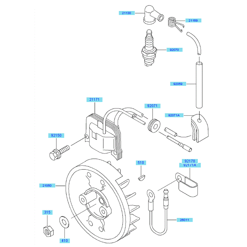 Kawasaki KBH48A  (HA048F-AS50) Parts Diagram, ELECTRIC-EQUIPMENT