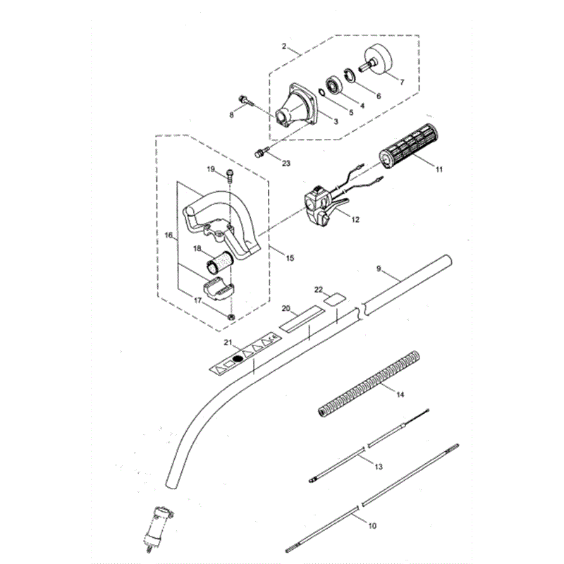 Hayter 460E Brushcutter (460E) Parts Diagram, Main Body