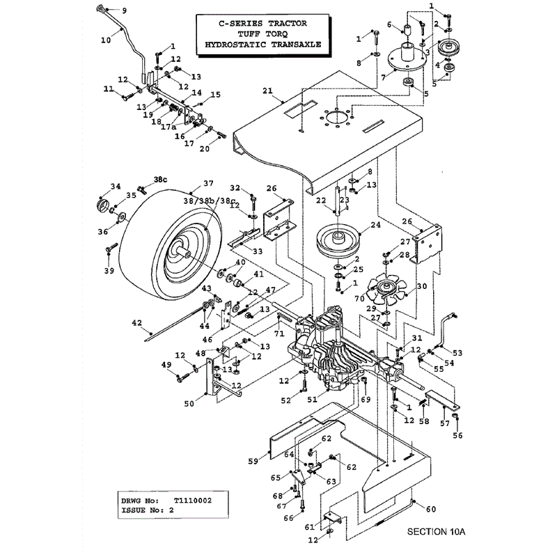 Countax C Series MK 1-2 Before 2000 Lawn Tractor  (Before 2000) Parts Diagram, Tuff Torq Transaxle