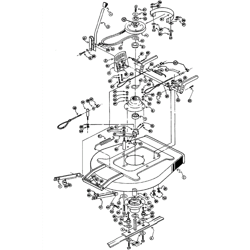  1984-86  S & T SERIES WESTWOOD TRACTORS ( 1984-1986) Parts Diagram, 30" Grass Cutter