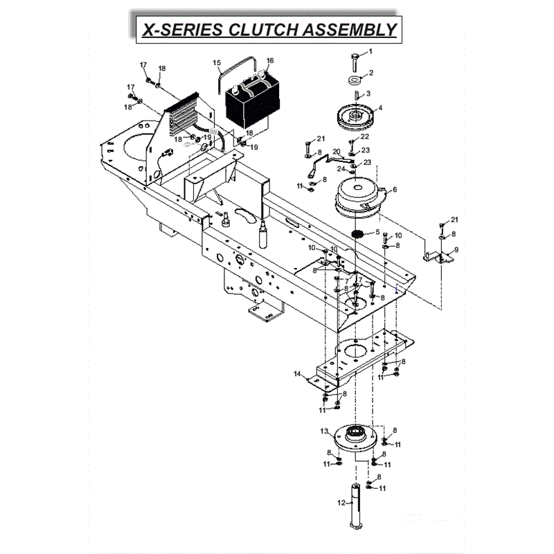 Countax X Series Rider 2011 (2011) Parts Diagram, Clutch Assembly