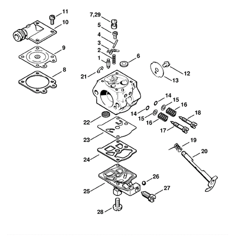 Stihl MS 260 Chainsaw (MS260 D) Parts Diagram, Carburetor WT-426