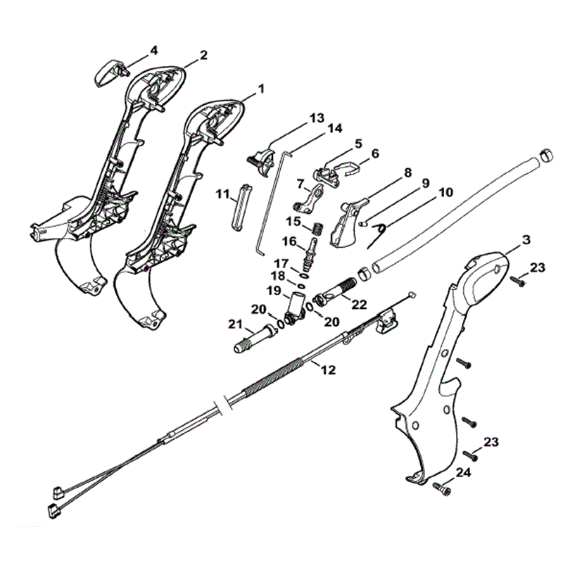 Stihl SR 450 Z Mistblower (SR450Z) Parts Diagram, Control Handle