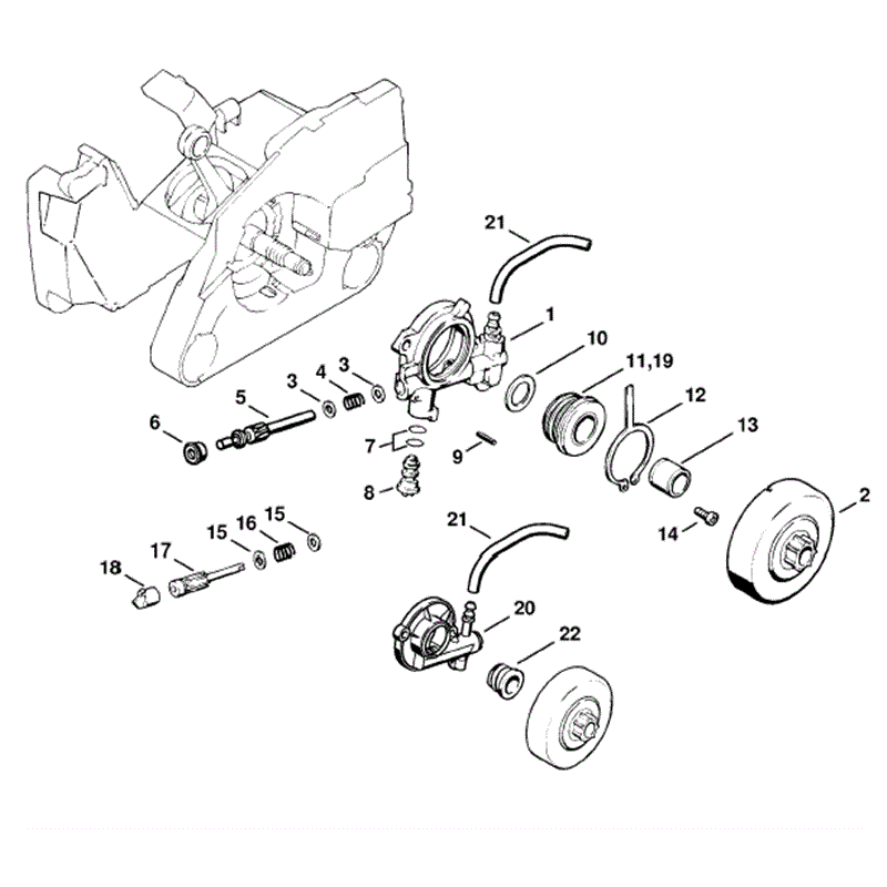 Stihl MS 260 Chainsaw (MS260 D) Parts Diagram, Oil Pump