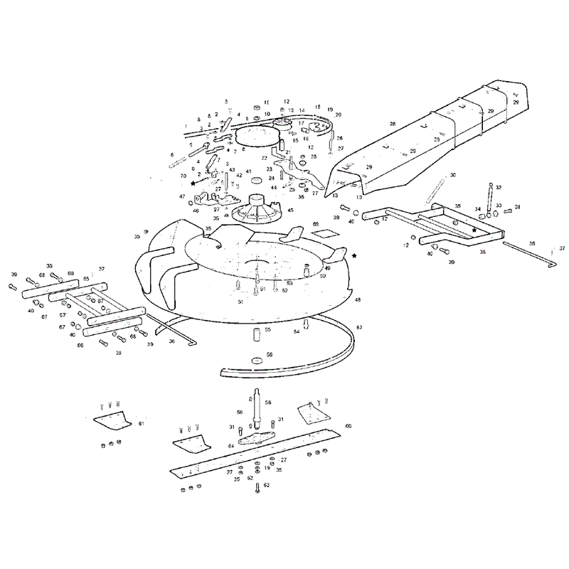 Hayter RS14/82 (14/32) (148A001001-148A001001) Parts Diagram, Cutterdeck