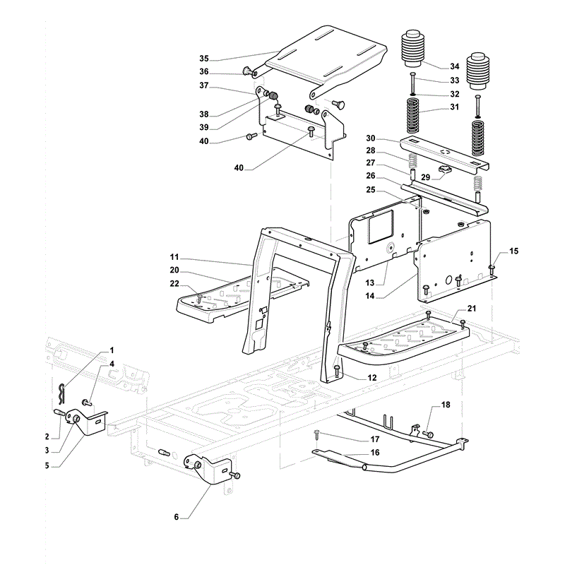 Mountfield 1538H-SD Lawn Tractor (2010) Parts Diagram, Page 1