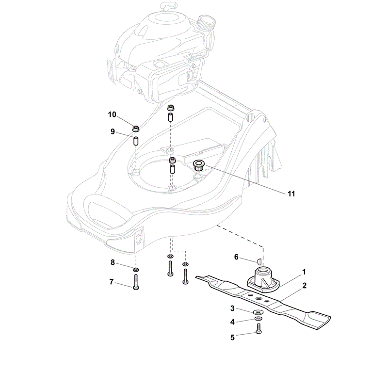 Mountfield HP164 Petrol Rotary Mower (2012) Parts Diagram, Page 4