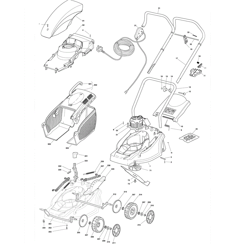 Mountfield EL410 (2009) Parts Diagram, Page 1