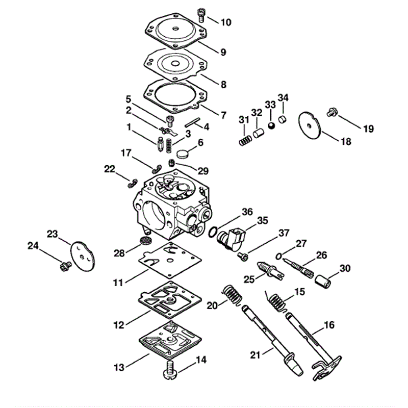 Stihl MS 280 Chainsaw (MS280 C-BI) Parts Diagram, Carburetor HD-39