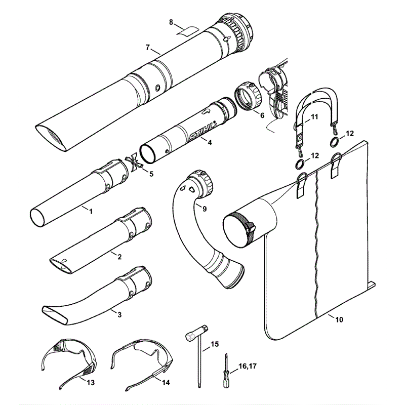 Stihl BG 86 C Blower (BG86C) Parts Diagram, Nozzle