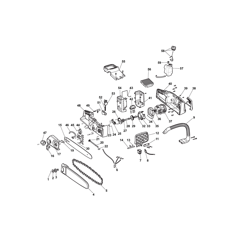 Mountfield MC 48 Li Battery Chainsaw  (2015) Parts Diagram, Chain saw Battery