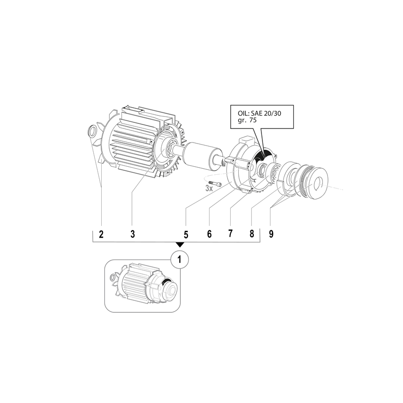 Oleo-Mac PW 140 C (2020) (PW 140 C (2020)) Parts Diagram, Engine