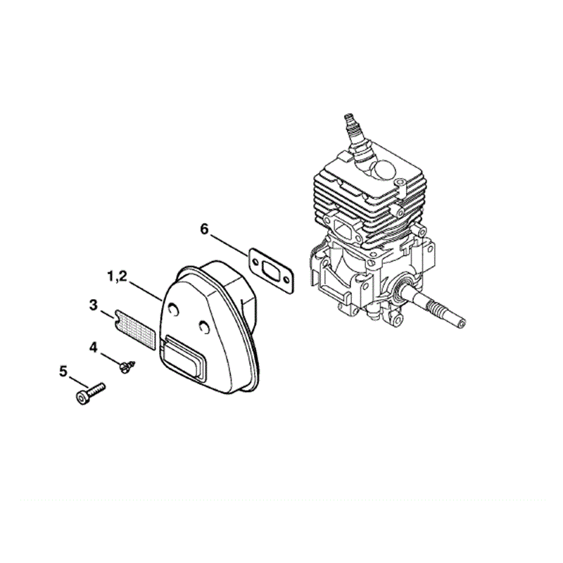 Stihl FS 40 Brushcutter (FS40C-EZ) Parts Diagram, Muffler