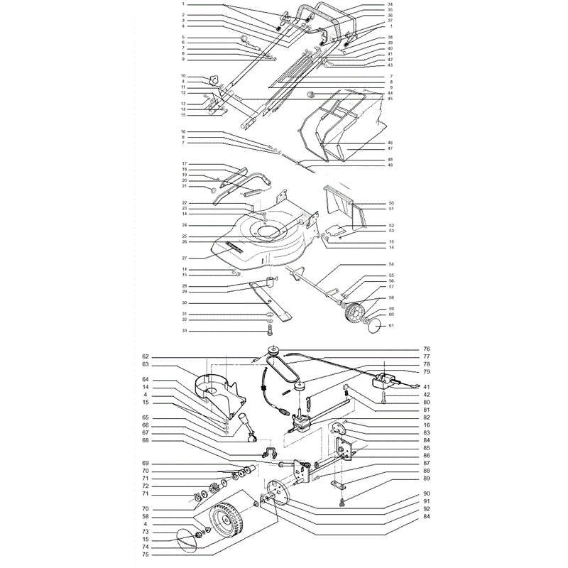 Mountfield Mercury-Jupiter (MPR10080-82) Parts Diagram, Page 1