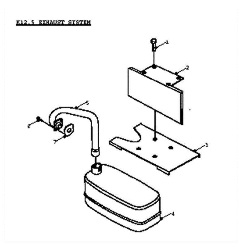 Countax K Series Lawn Tractor 1992-1994 (1992-1994) Parts Diagram, K12.5 Exhaust System