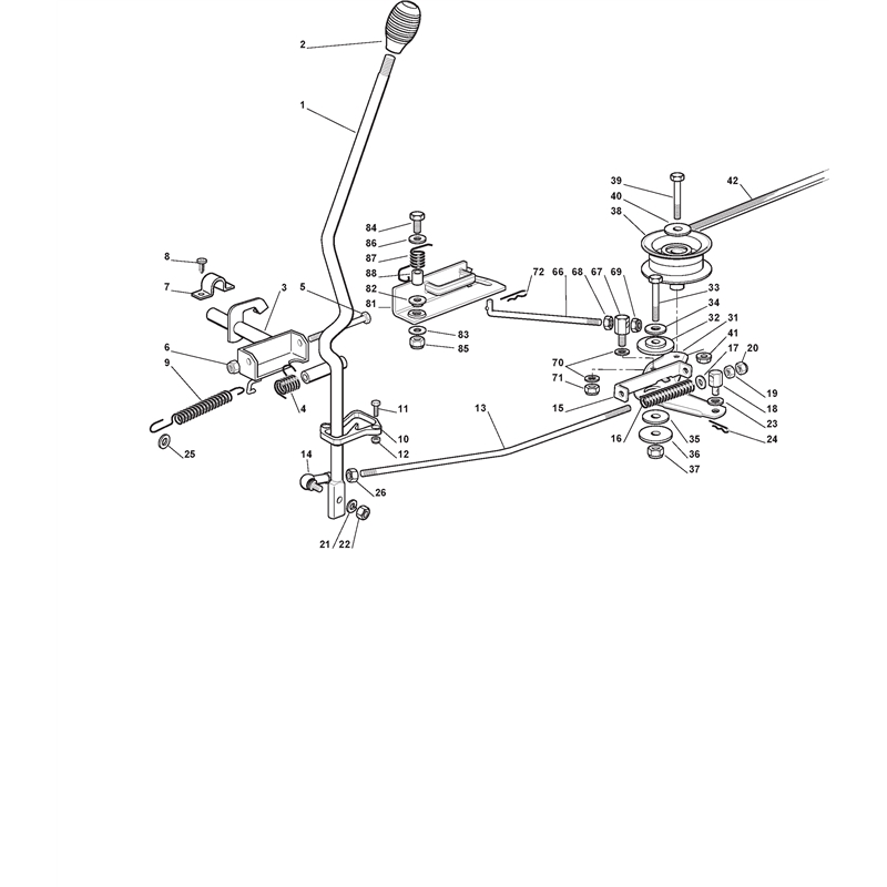 Mountfield 1228H Ride-on (2T1524483-UM9 [2011-2013]) Parts Diagram, Blades Engagement