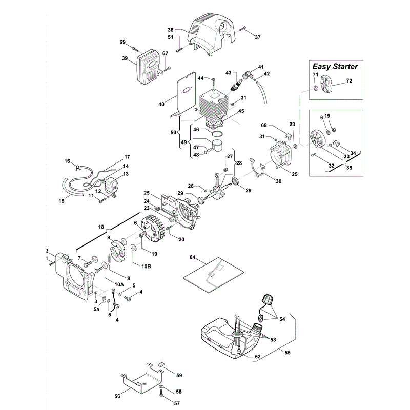 Mountfield MB 4401 Petrol Brushcutter [281820003/MO8] (2008) Parts Diagram, Page 1