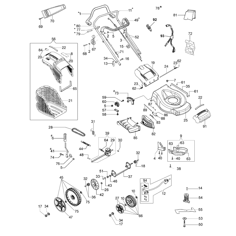 Oleo-Mac G 48 TBXE ALLROAD PLUS 4 (G 48 TBXE ALLROAD PLUS 4) Parts Diagram, Complete illustrated parts list