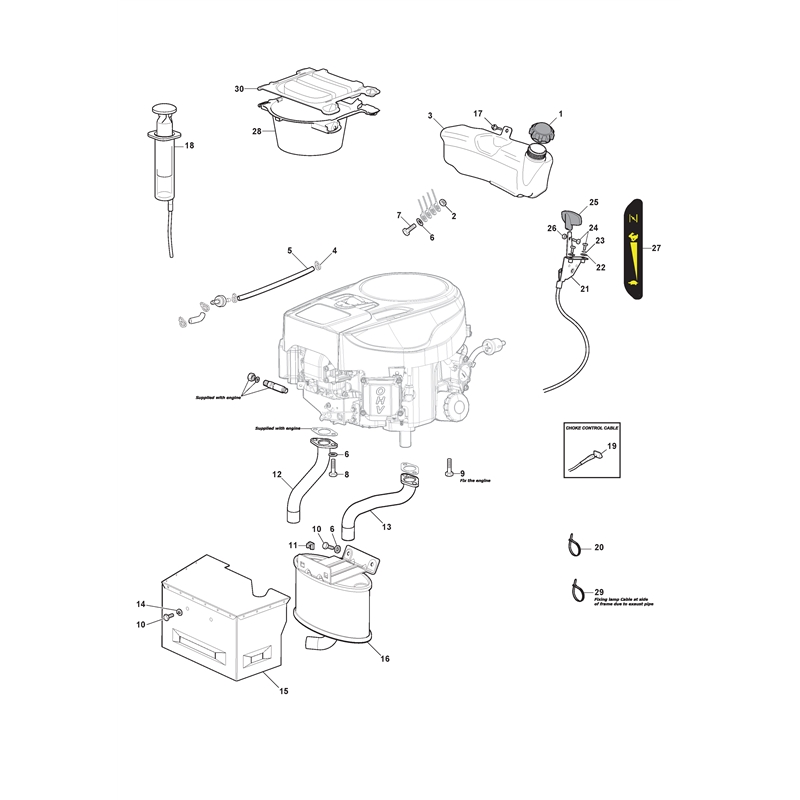 Mountfield 1638H Twin Lawn Tractor (2T2630483-M21 [2021]) Parts Diagram, 21Hp