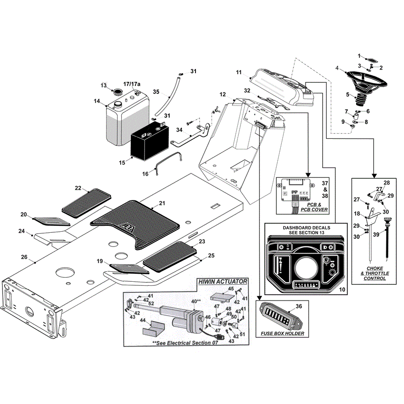 Westwood 2007 Models  (2007) Parts Diagram, Steering Control Assembly