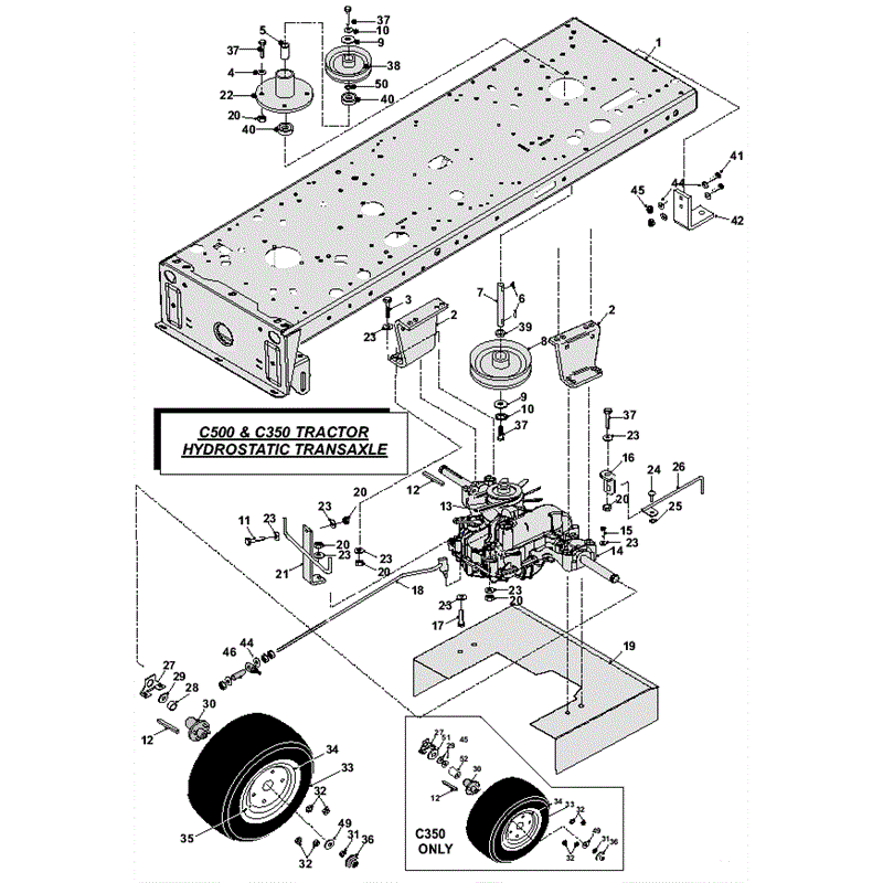 Countax C500 & C350 Kohler Lawn Tractor 2011 (2011) Parts Diagram, Hydrostatic Transaxle