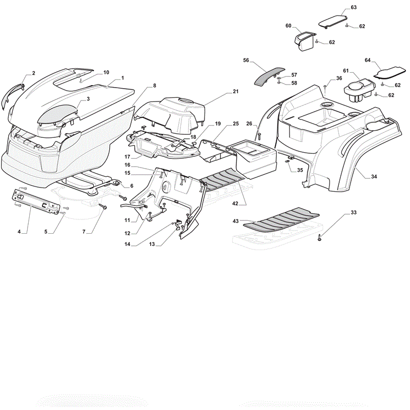 Castel / Twincut / Lawnking XDC135HD (2012) Parts Diagram, Body