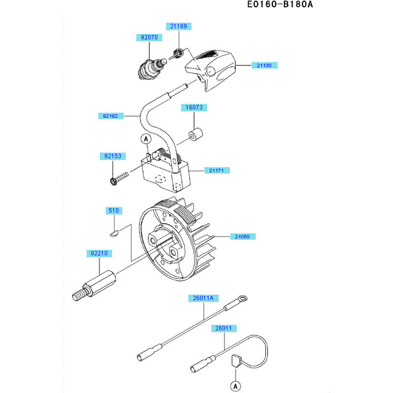 Kawasaki KRH300A (HG300B-AS50) Parts Diagram, Electric Equipment