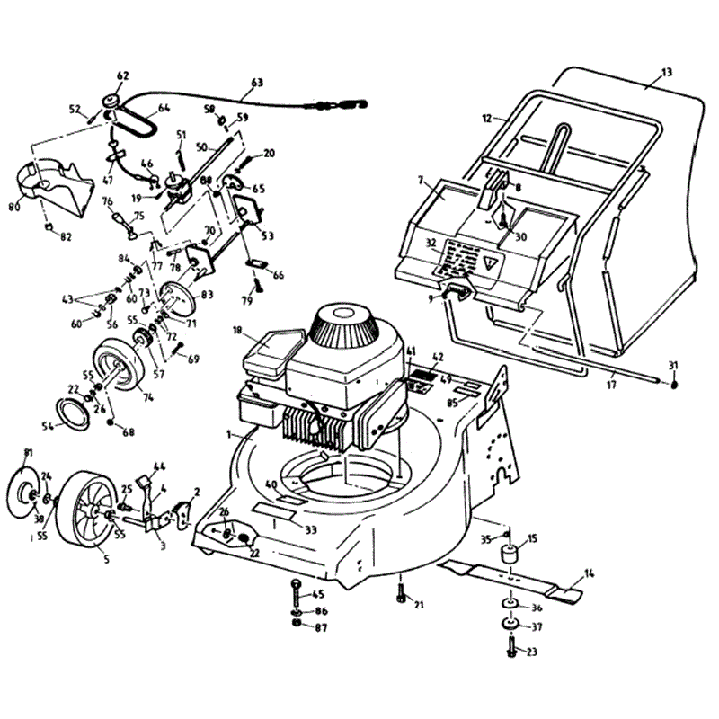 Mountfield Laser/Mascot (MP85024-28-29) Parts Diagram, MAIN DECK