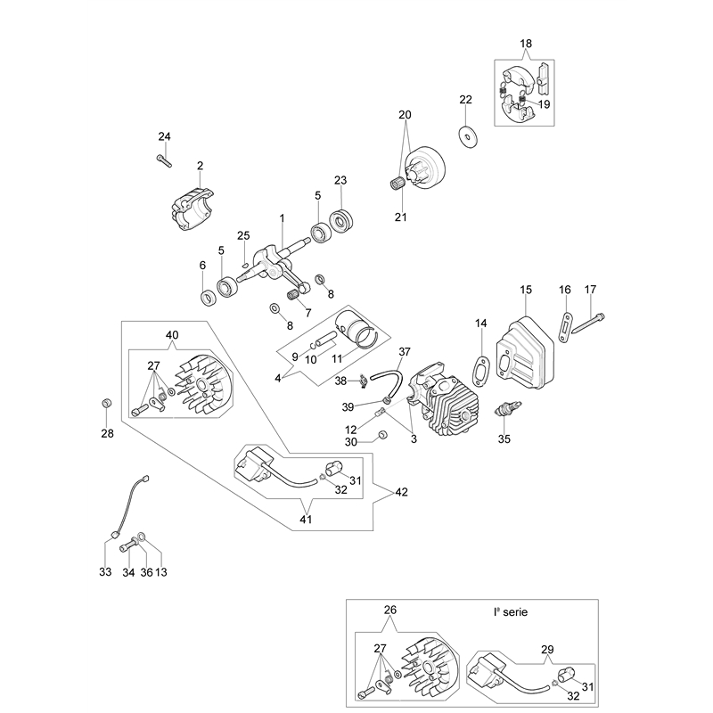 Oleo-Mac 925 (925) Parts Diagram, Engine