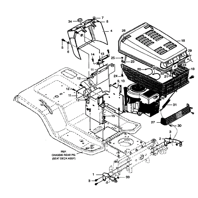 Hayter 12/40 (140P001001-140P099999) Parts Diagram, Front Chassis