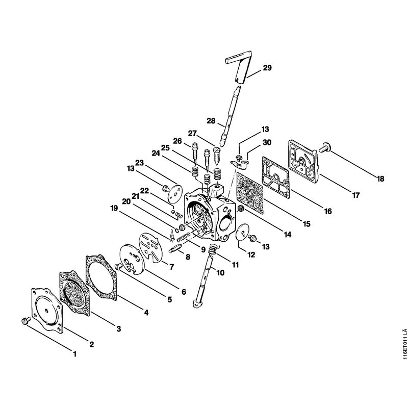 Stihl 015 Chainsaw (015AV) Parts Diagram, Carburettor