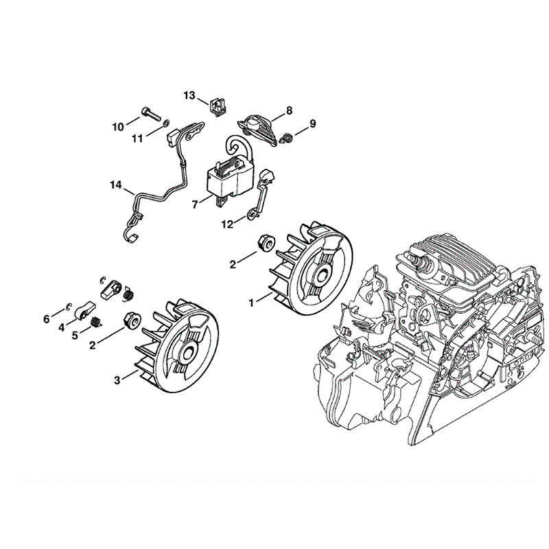Stihl MS 181 Chainsaw (MS181C-BE) Parts Diagram, Ignition System
