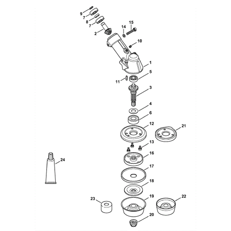 Stihl FS 260 Brushcutter (FS260C-E) Parts Diagram, Gear Head