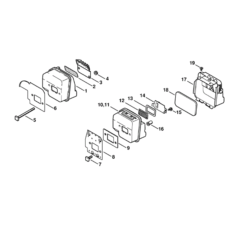 Stihl MS 180 Chainsaw (MS180C-BEZ) Parts Diagram, Muffler