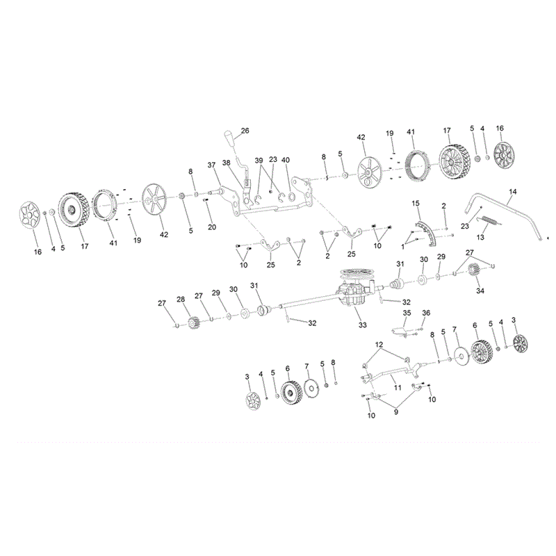 Hayter 46cm (611) Lawnmower (611A - 318000001-318999999) Parts Diagram, Suspension, Traction & HOC