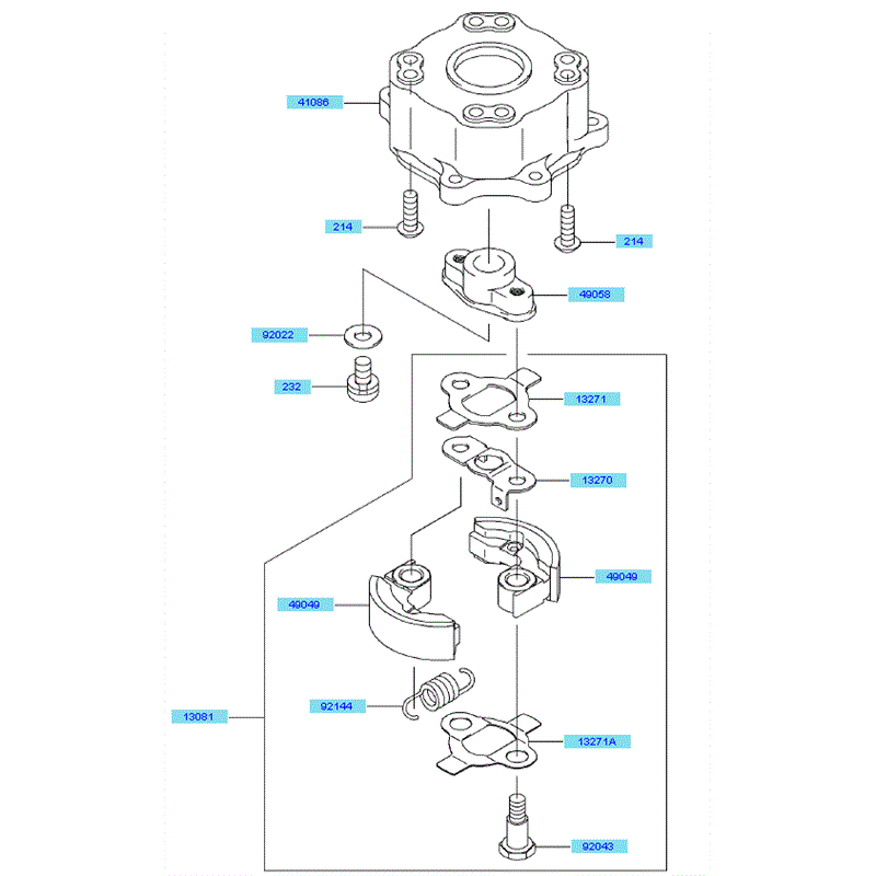 Kawasaki KHS750B (HB750B-AS51) Parts Diagram, PTO Equipment