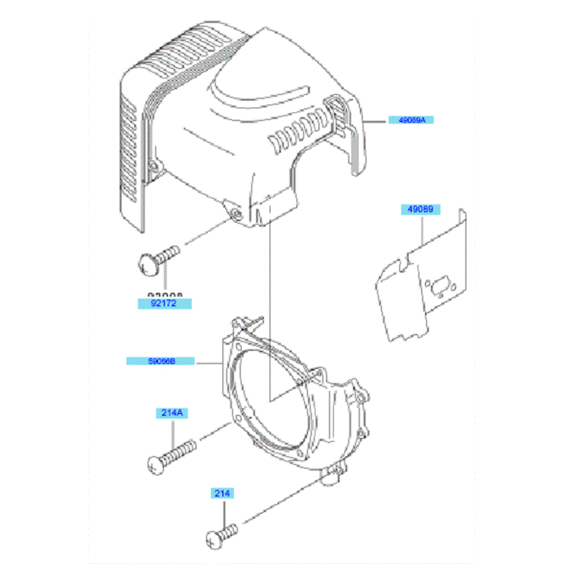 Kawasaki KBH43A (HA043F-BS50) Parts Diagram, Cooling Equipment