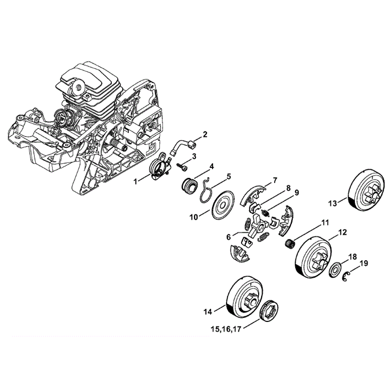 Stihl MS 231 Chainsaw (MS231 Z) Parts Diagram, Oil Pump