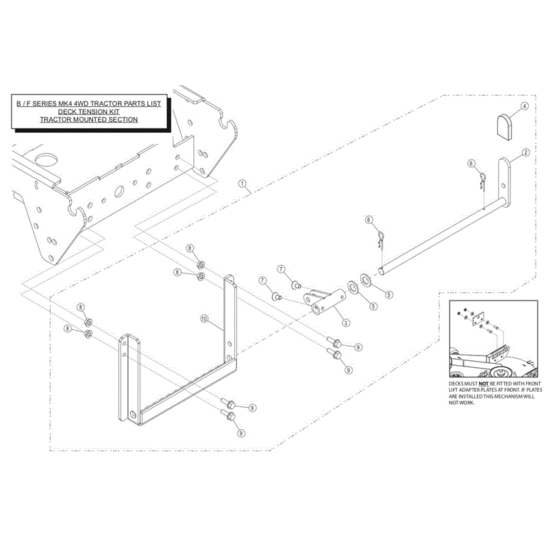 Westwood F Series 2014 Lawn Tractors (2014) Parts Diagram, Deck Tension Kit