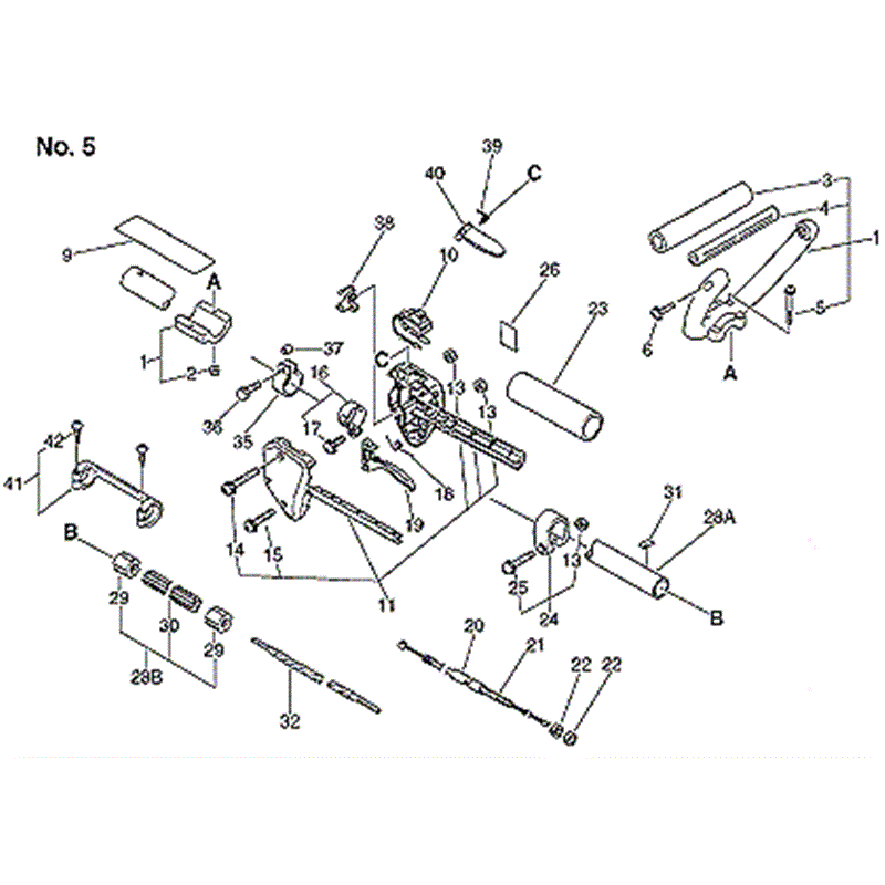Echo SRM-2400 (SRM-2400) Parts Diagram, HANDLE