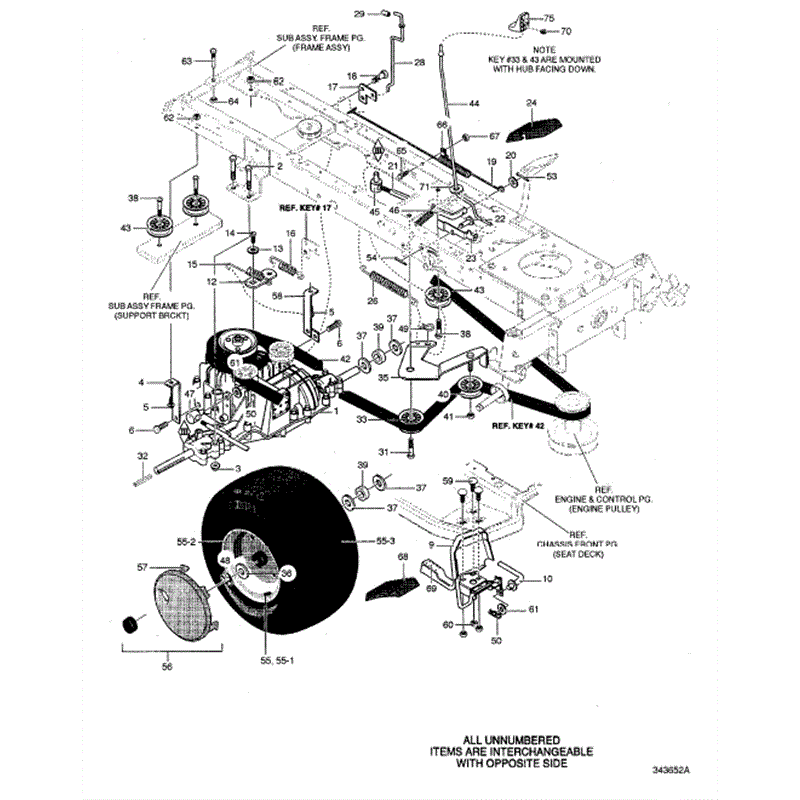 Hayter 19/40 (19-40) Parts Diagram, Motion Drive Assy