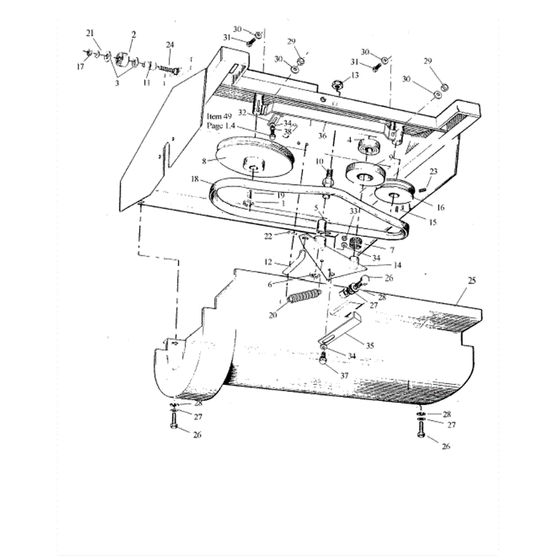 Hayter Condor (511L) Parts Diagram, Transmission Assy