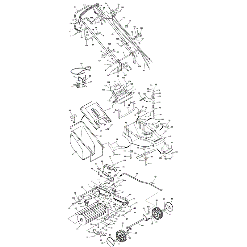 Mountfield Empress (MP84118-MP86302) Parts Diagram, Page 1