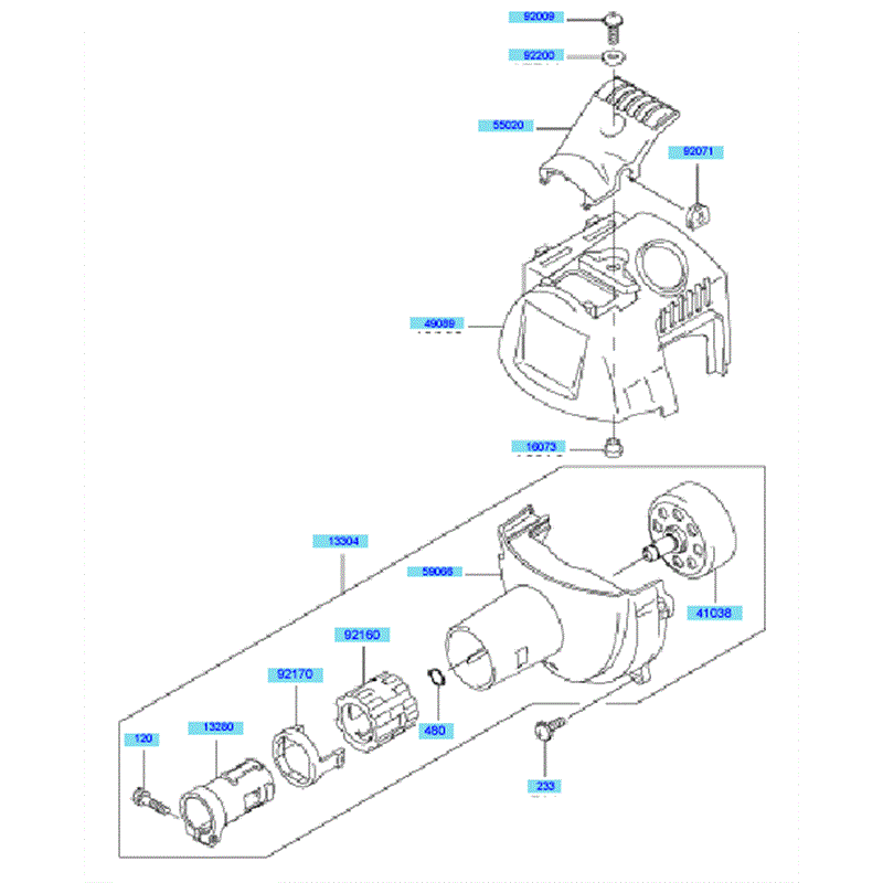 Kawasaki KBL23A (HA023G-AS51) Parts Diagram, Cooling Equipment
