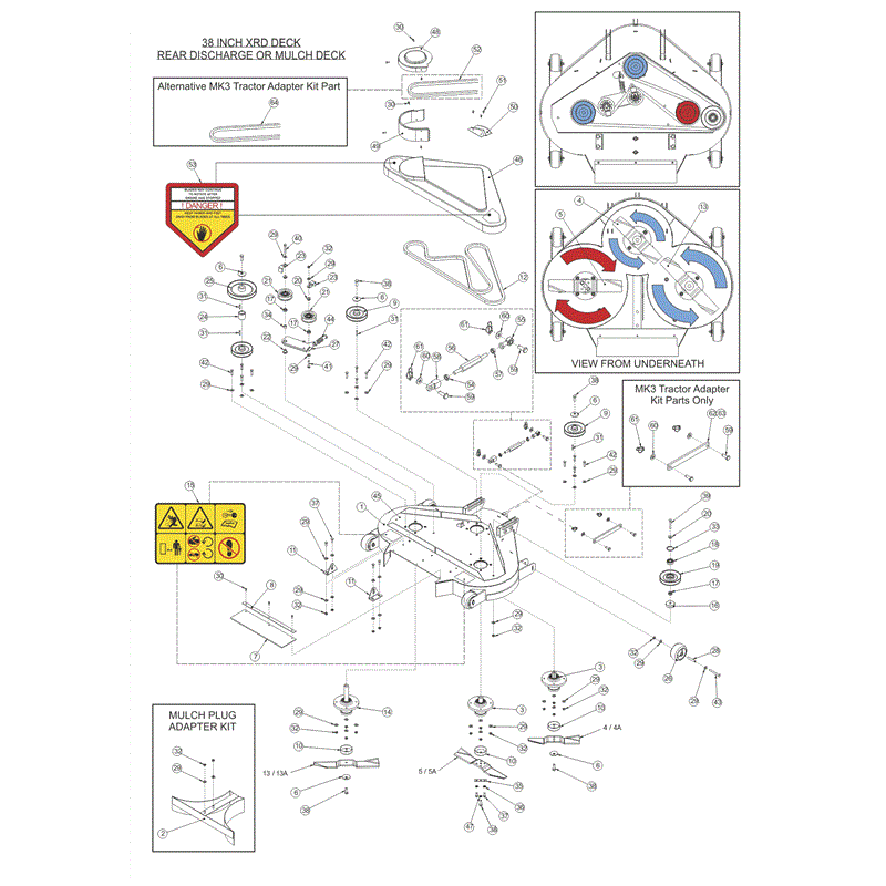 Westwood 38" XRD DECK 06/2014 - 10/2014 (06/2014 - 10/2014) Parts Diagram, Page 1