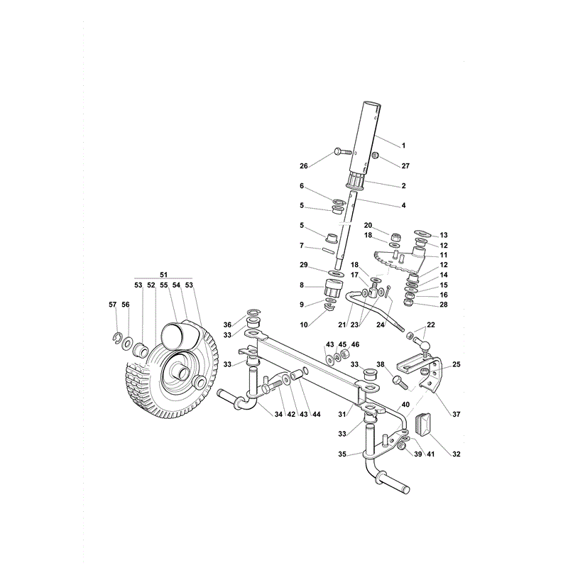 Castel / Twincut / Lawnking XE70VD (2009) Parts Diagram, Steering 